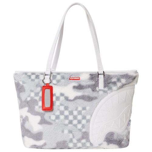 Sprayground Τσάντα ώμου White Fur 3AM Tote